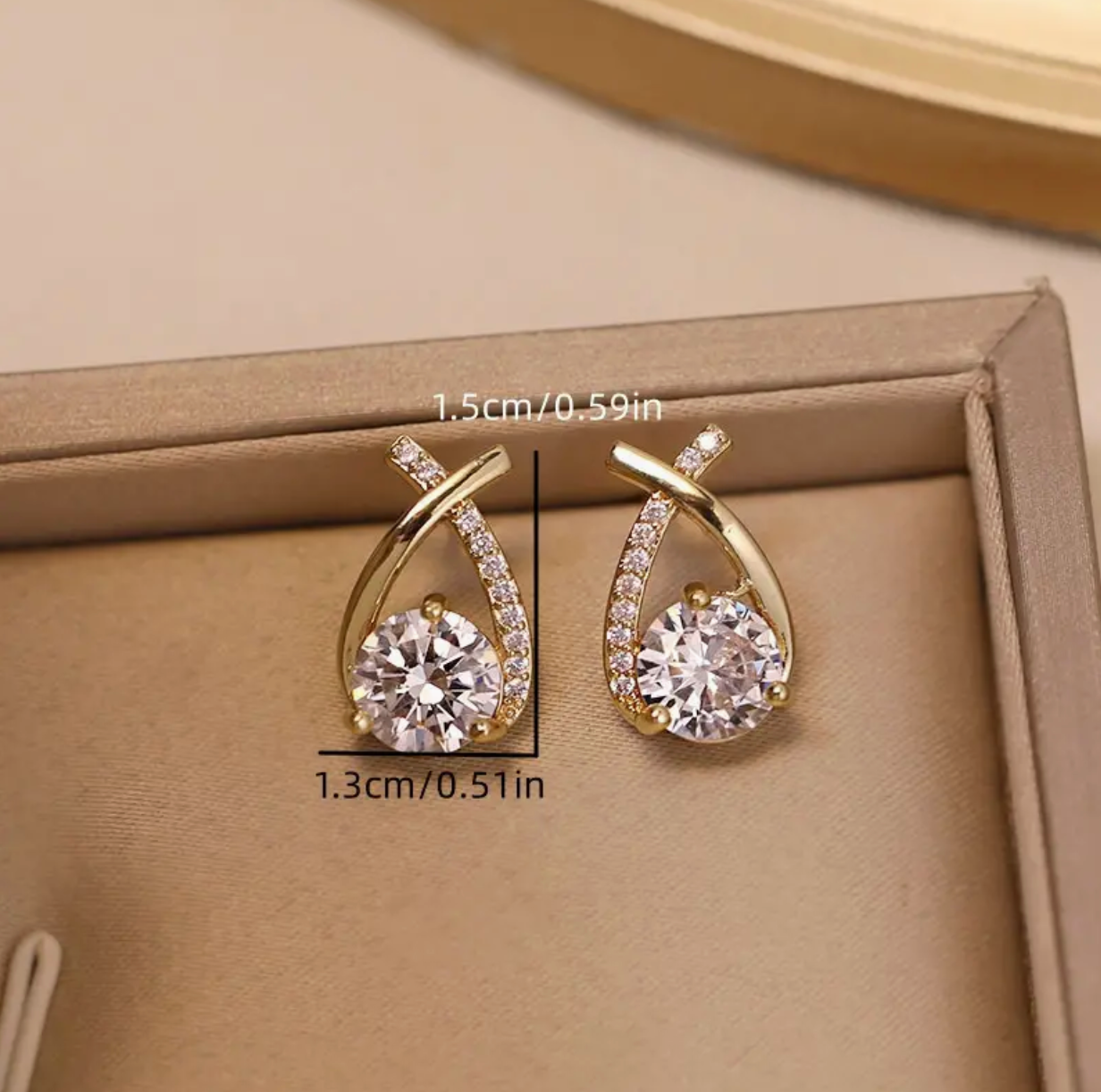 Rhinestone Cross Stud Earrings Set