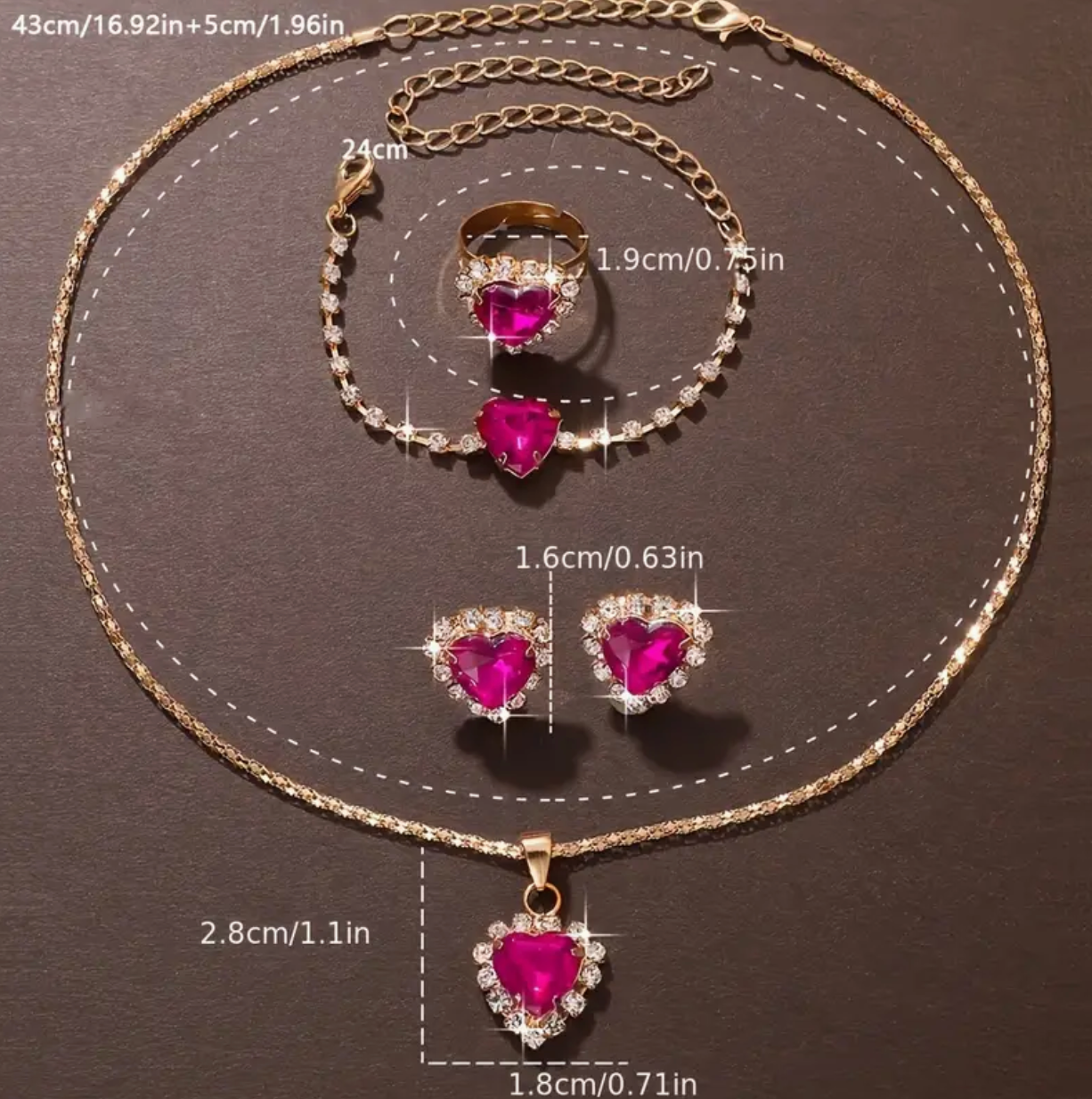 Redstone Gold Plated Jewelry Set ( Last One )