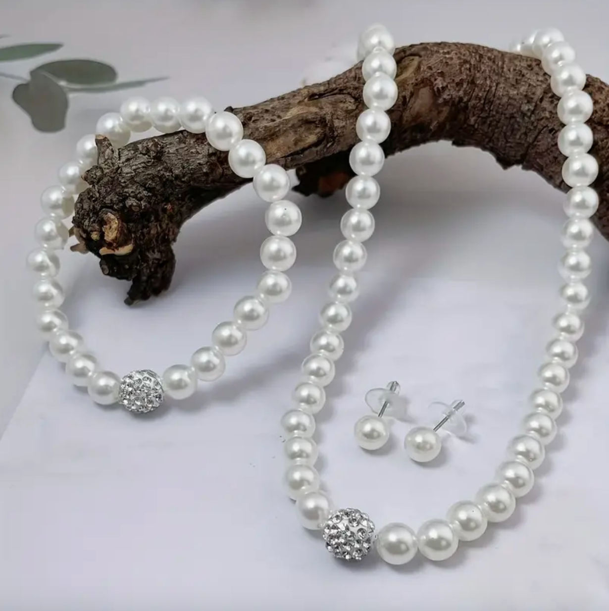Faux Pearl Bridal Jewelry Set