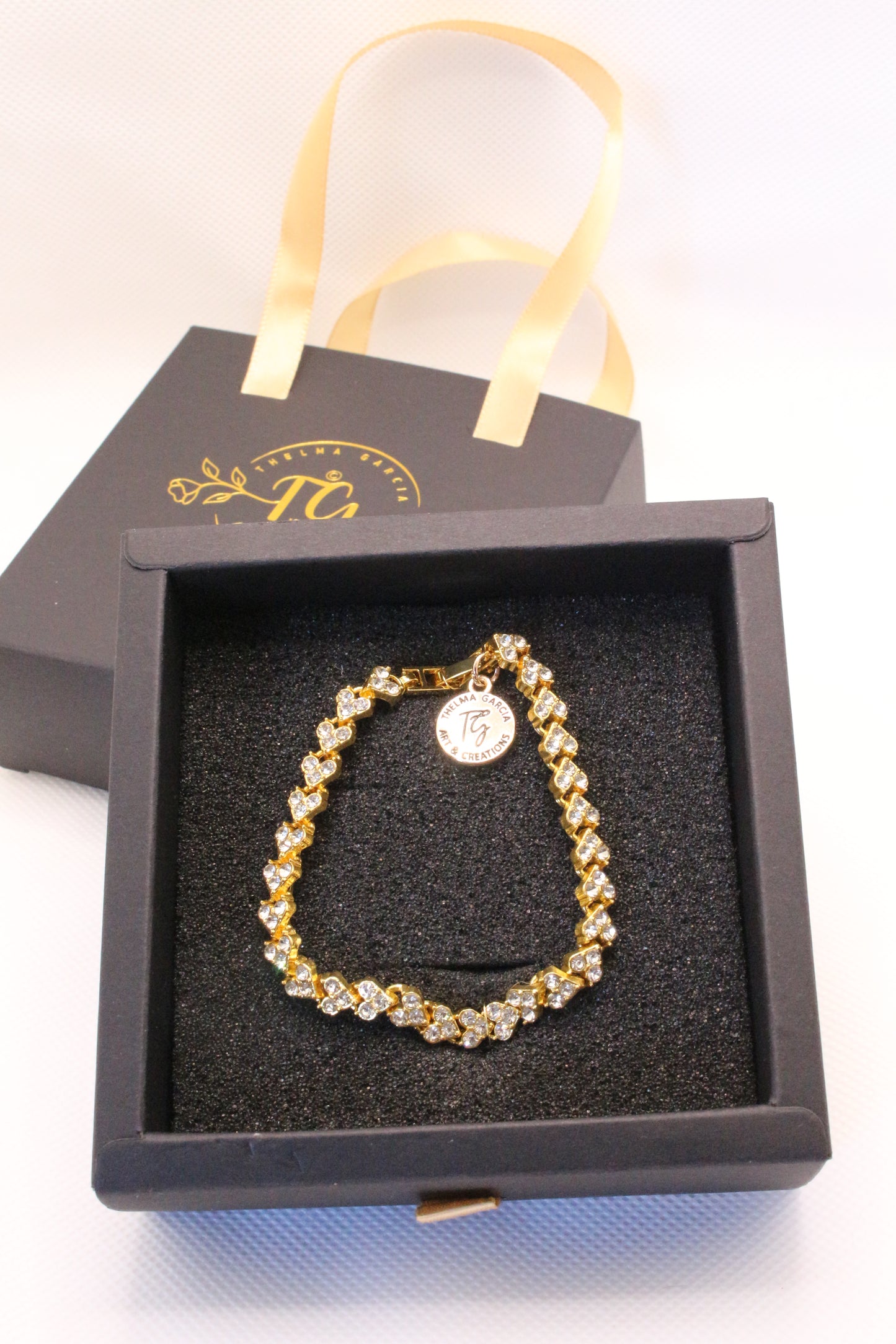 Elegant Crystal Rhinestone Gold or Silver Bracelets