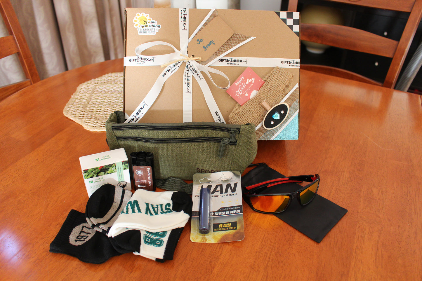 Hand Crafted Gift Box with Essentials for an Active Lifestyle Gift Set