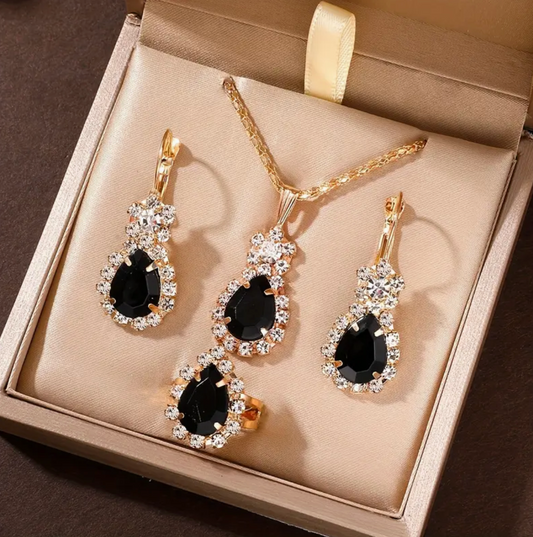 Blackstone Gold Plated Jewelry Set ( 4 Pcs.)