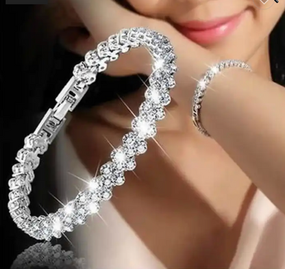 Elegant Crystal Rhinestone Gold or Silver Bracelets