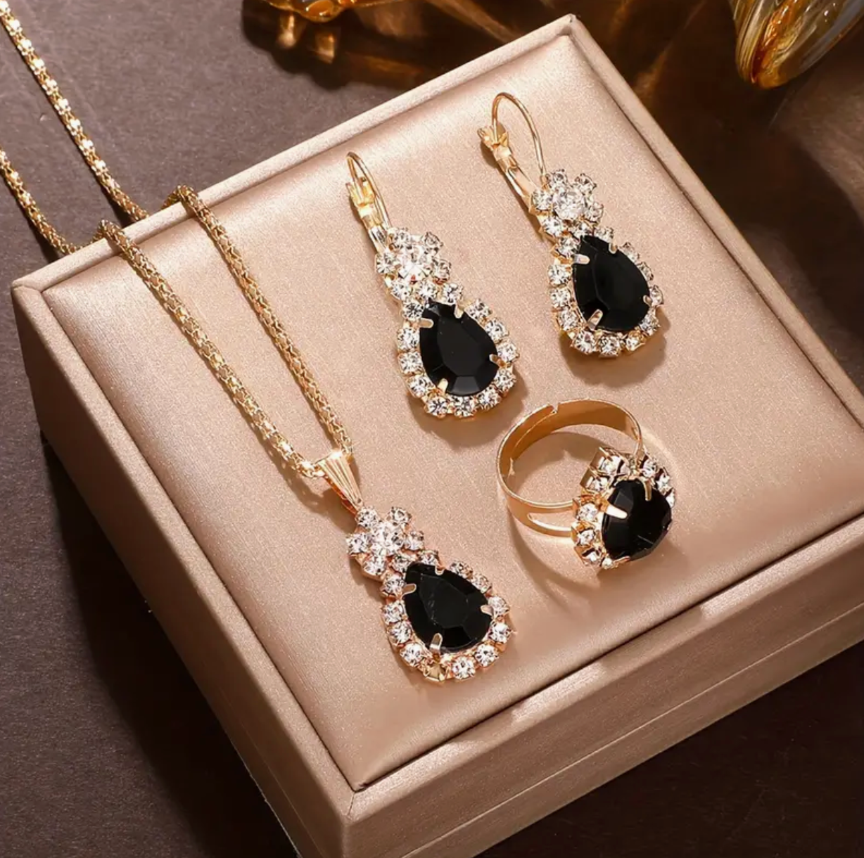 Blackstone Gold Plated Jewelry Set ( 4 Pcs.)