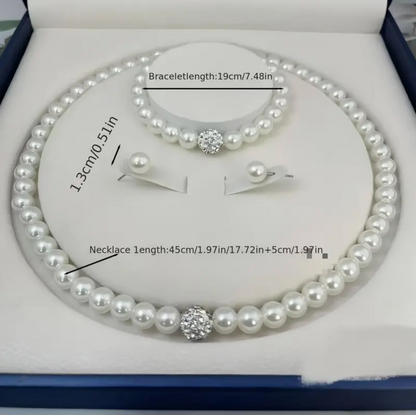 Faux Pearl Bridal Jewelry Set