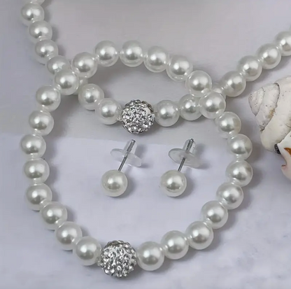 Faux Pearl Bridal Jewelry Set