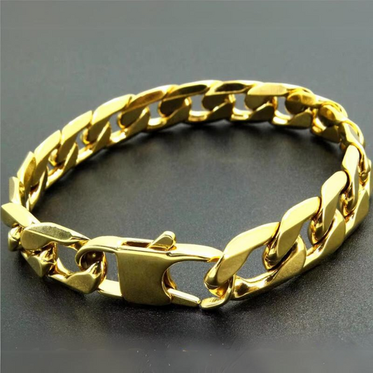 18K Gold Plated Mens Bracelet